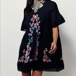 Free People Perfectly Victorian Embroidered Mini Dress
